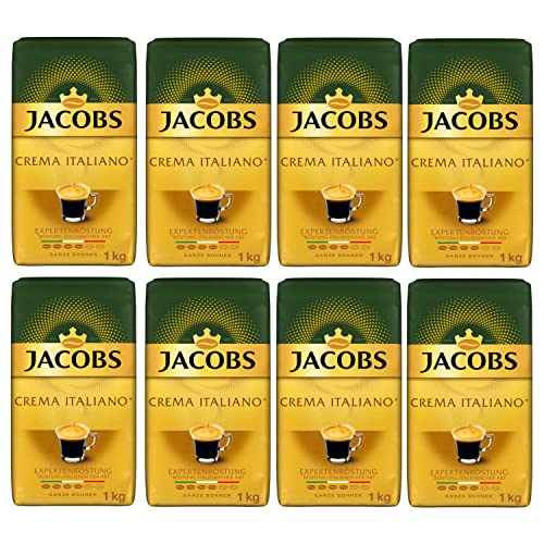 Jacobs Kaffee CREMA INTENSO Expertenröstung Ganze Bohne 8x 1000g (8000g) - Ausgewählte Kaffeesorten! von Jacobs