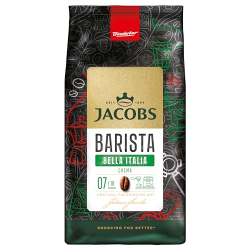 Jacobs Barista Selektion des Jahres Bella Italia Kaffeebohnen 1kg – Intensiv, Fruchtig, Kakao-Note, Arabica & Robusta Bohnen, Intensität 7/10, ideal für Caffè Crema, Café au Lait oder Latte Macchiato Jacobs Barista Selektion des Jahres Bella Italia Kaffeebohnen 1kg – Intensiv, Fruchtig, Kakao-Note, Arabica & Robusta Bohnen, Intensität 7/10, ideal für Caffè Crema, Café au Lait oder Latte Macchiato von Jacobs