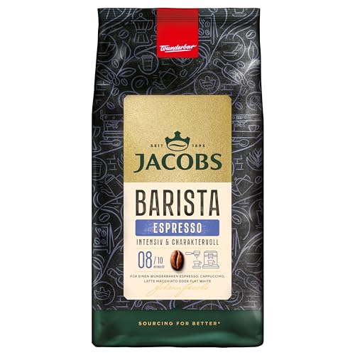 Jacobs Barista Espresso Kaffeebohnen 1kg – Kräftig, Würzig, Kakao & Karamell-Noten, Arabica & Robusta Bohnen, Intensität 8/10, ideal für Espresso oder Latte Macchiato Jacobs Barista Espresso Kaffeebohnen 1kg – Kräftig, Würzig, Kakao & Karamell-Noten, Arabica & Robusta Bohnen, Intensität 8/10, ideal für Espresso oder Latte Macchiato von Jacobs