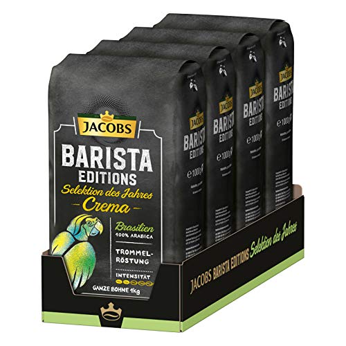 Jacobs Kaffeebohnen Barista Editions Selektion des Jahres Brasilien 4 x 1 kg Bohnenkaffee von Jacobs