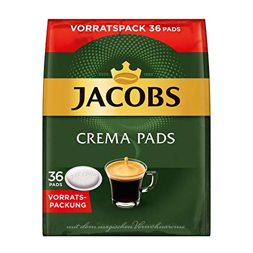 Jacobs Kaffeepads Crema Classic, 180 Senseo kompatible Pads im Vorteilspack, 5er Pack, 5 x 36 Getränke von Jacobs