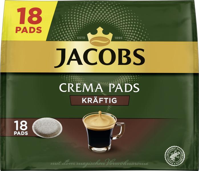 Jacobs Kaffeepads Crema Kräftig, 18 Senseo kompatible Pads von Jacobs