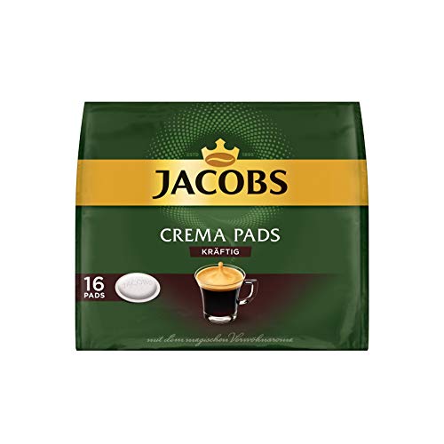 Jacobs Kaffeepads Crema Kräftig, 80 Senseo kompatible Pads, 5er Pack, 5 x 16 Getränke von Jacobs