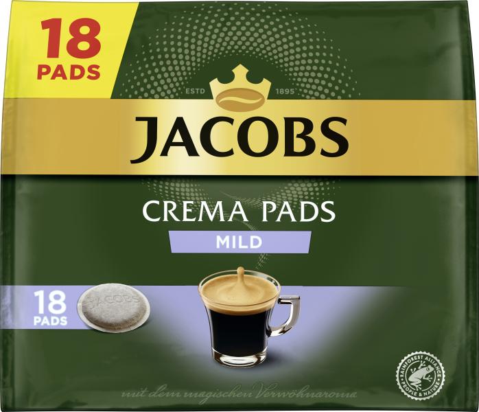 Jacobs Kaffeepads Crema Mild, 18 Senseo kompatible Pads von Jacobs