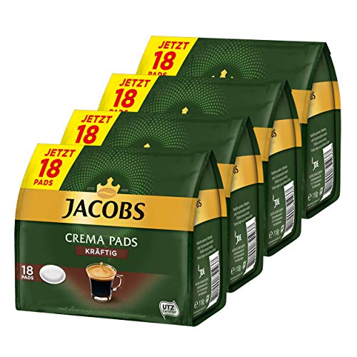 Jacobs Kaffeepads Crema Pads, Kräftig, Intensiver & Vollmundiger Geschmack, Kaffee, 64 Pads von Jacobs