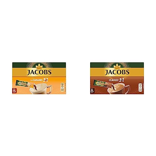 Jacobs Kaffeespezialitäten 3 in 1 Caramel, 120 Sticks mit Instant Kaffee, 12 x 10 Getränke & Kaffeespezialitäten 3 in 1, 120 Sticks mit Instant Kaffee, 12 x 10 Getränke von Jacobs