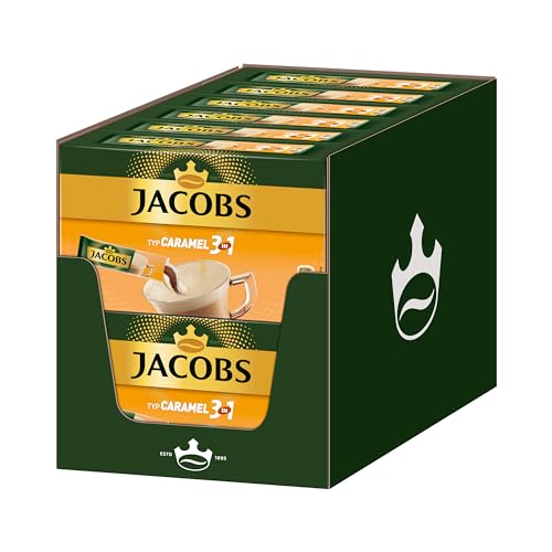 Jacobs Kaffeespezialitäten 3 in 1 Caramel, 120 Sticks mit Instant Kaffee, 12 x 10 Getränke von Jacobs