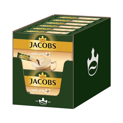 Jacobs Kaffeespezialitäten 3 in 1 Typ Café Latte, 120 Sticks mit Instant Kaffee, 12 x 10 Getränke von Jacobs