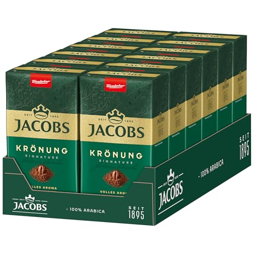 Jacobs Filterkaffee Krönung Klassisch, gemahlener Kaffee, 12er Pack (12 x 500 g) von Jacobs