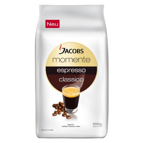 Jacobs Momente Espresso Classico, Ganze Bohnen, 1 er Pack (1 x 1 kg) von Jacobs