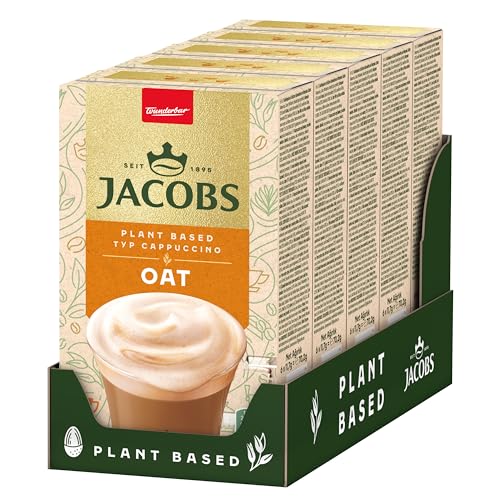 Jacobs Oat Cappuccino Kaffeespezialität, 30 Sticks mit löslichem Bohnenkaffee, 5 x 6 Getränke, Hafer von Jacobs
