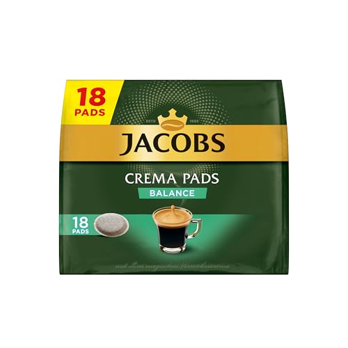 Jacobs Pads Crema Balance, 90 Senseo kompatible Kaffeepads, 5er Pack, 5 x 18 Getränke von Jacobs