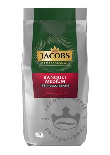 Jacobs Professional Banquet Medium Espresso, Ganze Kaffeebohnen 1kg, mild, Intensität 3/5 Jacobs Professional Banquet Medium Espresso, Ganze Kaffeebohnen 1kg, mild, Intensität 3/5 von Jacobs