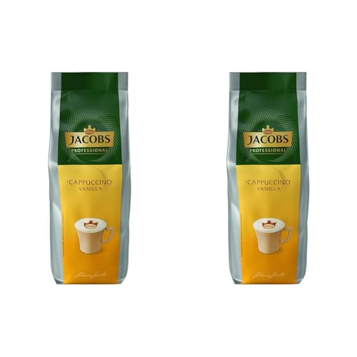 Jacobs Professional Cappuccino Vanilla, Instant-Kaffee 1kg, Löslicher Kaffee mit feiner Vanillenote (Packung mit 2) von Jacobs