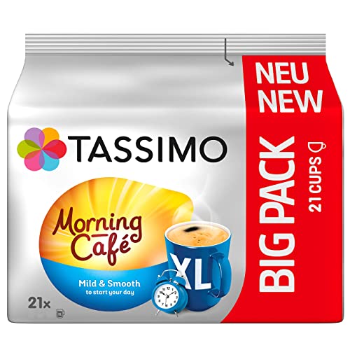 Tassimo Kapseln Morning Café XL Mild & Smooth, 105 Kaffeekapseln, 5er Pack, 5 x 21 Getränke von Tassimo