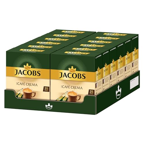 Jacobs löslicher Kaffee Café Crema, 300 Instant Kaffee Sticks, 12er Pack, 12 x 25 Getränke von Jacobs