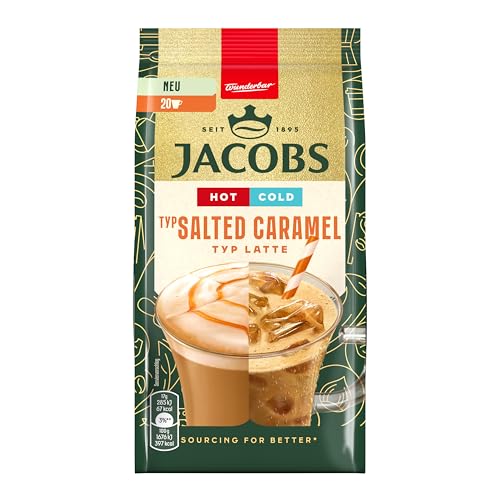 Jacobs Typ Latte Salted Caramel, Getränkepulver mit löslichem Bohnenkaffee, Hergestellt in Deutschland, Instant Kaffee, für 20 Getränke, 340 g von Jacobs