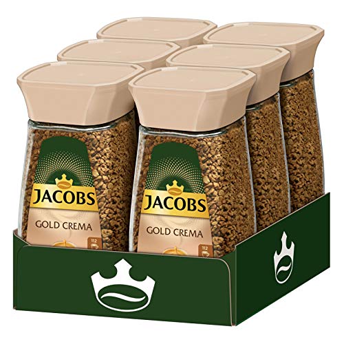 Jacobs löslicher Kaffee Gold Crema, 6 x 200 g Instant Kaffee von Jacobs