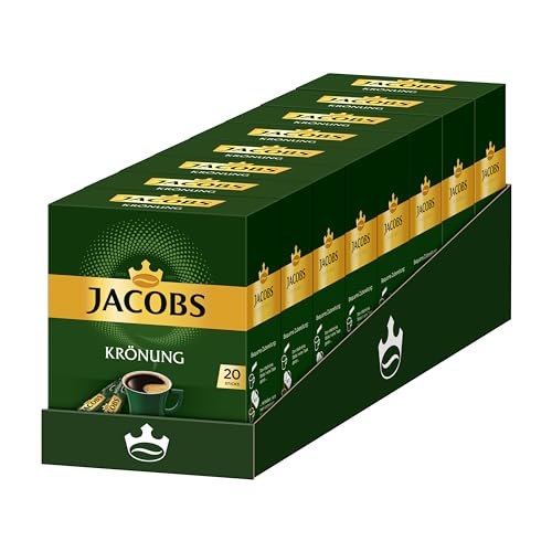 Jacobs löslicher Kaffee Krönung, 160 Instant Kaffee Sticks, 8er Pack, 8 x 20 Getränke von Jacobs