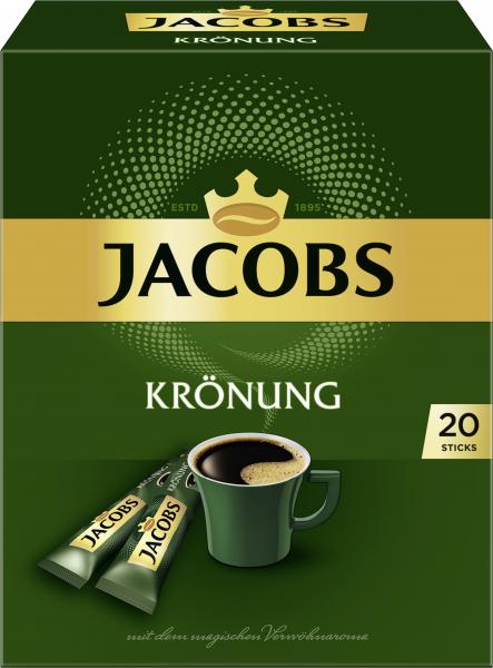 Jacobs löslicher Kaffee Krönung, 20 Instant Kaffee Sticks von Jacobs