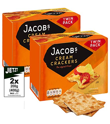 Jakob's Cream Crackers TWIN PACK 200g - Die Originalen und die Besten! von Jacobs