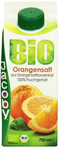 Jacoby Bio Orangensaft aus Orangensaftkonzentrat, 8er Pack (8 x 750 ml) von Jacoby