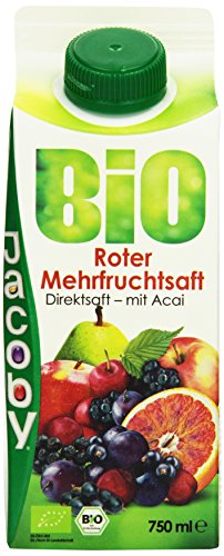 Jacoby Bio Roter Mehrfruchtsaft, 8er Pack (8 x 750 ml) von Jacoby