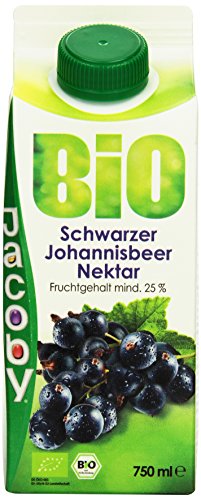 Jacoby Bio Schwarzer Johannisbeernektar, 8er Pack (8 x 750 ml) von Jacoby