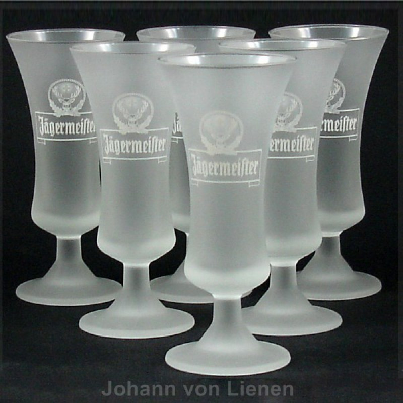 6 Jägermeister Gläser satiniert 4cl 6 Jägermeister Gläser satiniert 4cl von Jägermeister