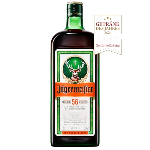 Jägermeister – 1 x 1,75l Premium Kräuterlikör 35% Vol. - Integrierte Ausschankhilfe für den perfekten Shot – 56 erlesene Kräuter – Im Eichenfass gelagert – Das Original aus Wolfenbüttel Jägermeister – 1 x 1,75l Premium Kräuterlikör 35% Vol. - Integrierte Ausschankhilfe für den perfekten Shot – 56 erlesene Kräuter – Im Eichenfass gelagert – Das Original aus Wolfenbüttel von Jägermeister