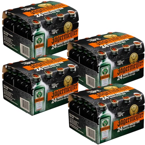 Jägermeister – 4 Shotwürfel - 4 x 24 0,02l Premium Kräuterlikör Shots - Für jeden Tag einen - 35% Vol. – Das Original aus Wolfenbüttel Jägermeister – 4 Shotwürfel - 4 x 24 0,02l Premium Kräuterlikör Shots - Für jeden Tag einen - 35% Vol. – Das Original aus Wolfenbüttel von Jägermeister