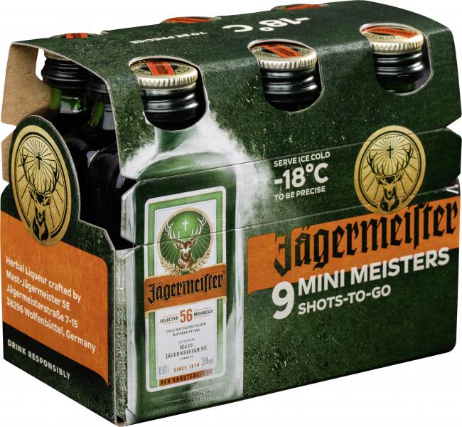 Jägermeister 9 Mini Meister Shots-to-go Jägermeister 9 Mini Meister Shots-to-go von Jägermeister