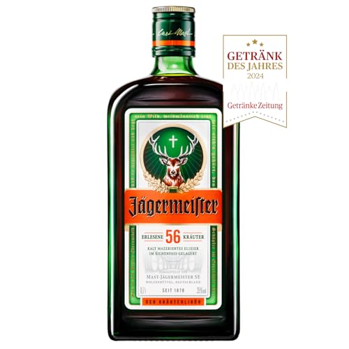 Jägermeister – 1 x 0,7l Premium Kräuterlikör 35% Vol. – 56 erlesene Kräuter – Kalt mazeriertes Elixier – Im Eichenfass gelagert – Das Original aus Wolfenbüttel von Jägermeister