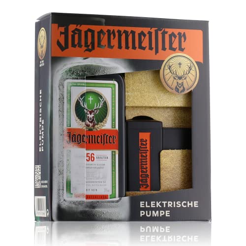 Jägermeister Kräuterlikör 0,7l in Geschenkbox mit elektrischer Pumpe von Jägermeister
