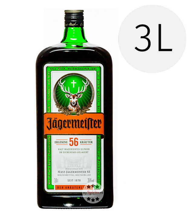 Jägermeister Kräuterlikör 3l (35 % Vol., 3,0 Liter) von Jägermeister