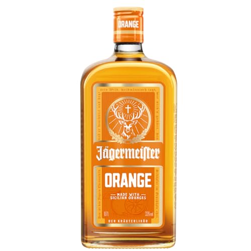 Jägermeister ORANGE – 1 x 0,7l Premium Kräuterlikör 33% Vol. – Fruchtig-frisch mit Citrusöl-Extrakt aus sonnengereiften sizilianischen Orangen – 56 erlesene Kräuter – Das Original aus Wolfenbüttel von Jägermeister