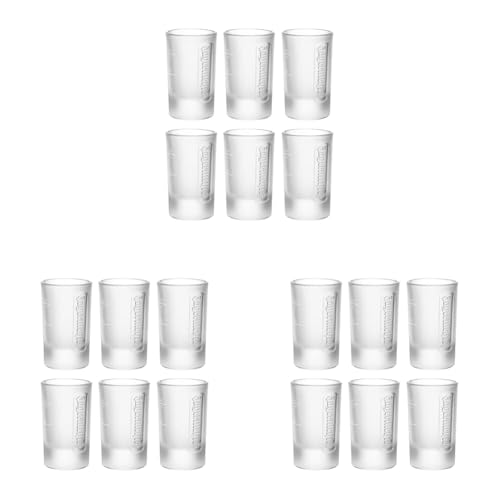 Jägermeister Shotgläser Set 4cl - 6er Set Schnapsglas – Eichstrich 2cl & 4cl - Spülmaschinenfest und Standfestes Likörglas - Das Original – Schnaps, Likör Glas (Packung mit 3) von Jägermeister