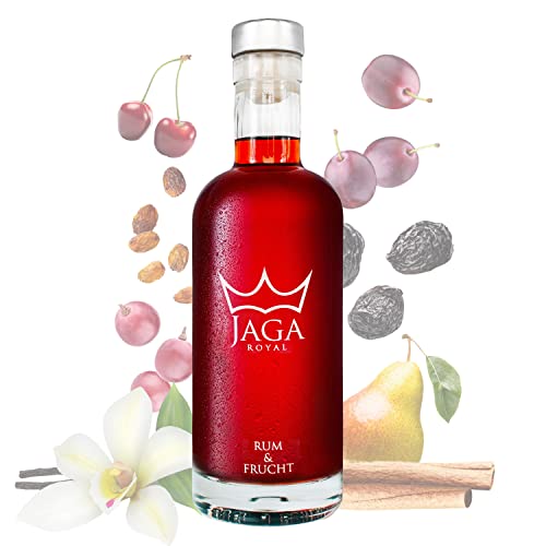 JagaRoyal Rum&Frucht handcrafted Spiced Rum mit Trockenfrüchten mazeriert + edle Geschenkverpackung | 38% Vol 500ml. (Classic Jaga Royal) von JagaRoyal