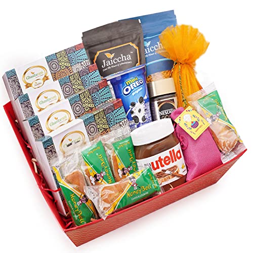 Ghasitaram Gift Holi Sweets, Holi Gifts- Pink Hamper Basket of 16 Goodies |Gift for Diwali,Holi,Rakhi,Valentine,Christmas,Birthday,Anniversary,Her,Him| Ghasitaram Gift Holi Sweets, Holi Gifts- Pink Hamper Basket of 16 Goodies |Gift for Diwali,Holi,Rakhi,Valentine,Christmas,Birthday,Anniversary,Her,Him| von Jaiccha
