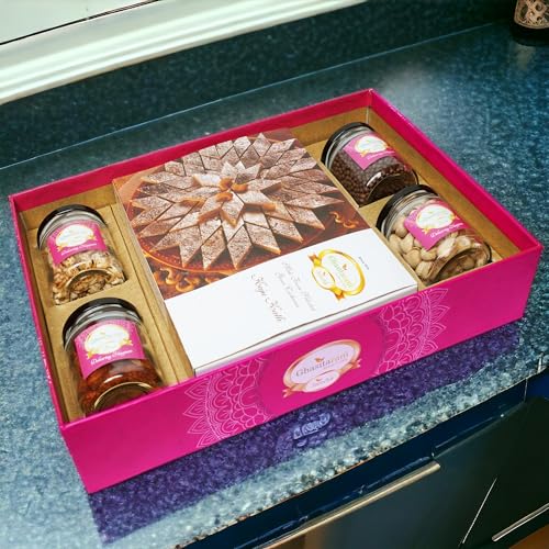 Ghasitaram Gifts Jaiccha Ghasitaram Big Hamper Tray of Kaju Katlis, Peri Almonds, Pistachios, Wheat Puffs and Choco Rice Crispies|Diwali,Birthday,Anniversary,Gift for Her,Him,Mothers Day,Fathers Day| Ghasitaram Gifts Jaiccha Ghasitaram Big Hamper Tray of Kaju Katlis, Peri Almonds, Pistachios, Wheat Puffs and Choco Rice Crispies|Diwali,Birthday,Anniversary,Gift for Her,Him,Mothers Day,Fathers Day| von Jaiccha