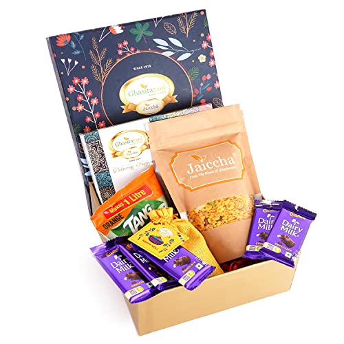 Ghasitaram Gifts Jaiccha Holi Sweets,Holi Gifts - Holi Hamper Box Small von Jaiccha