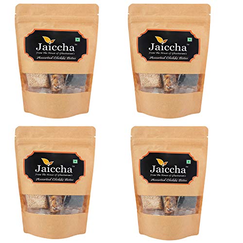 Ghasitaram Gifts Jaiccha Lohri Sweets Assorted Chikki Bites in Brown Paper Pouch 800 GMS von Jaiccha