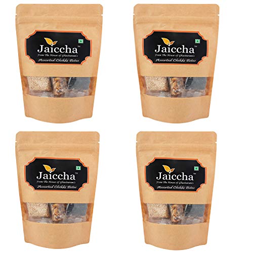 Ghasitaram Gifts Jaiccha Lohri Sweets Assorted Chikki Bites in Brown Paper Pouch 800 GMS von Jaiccha
