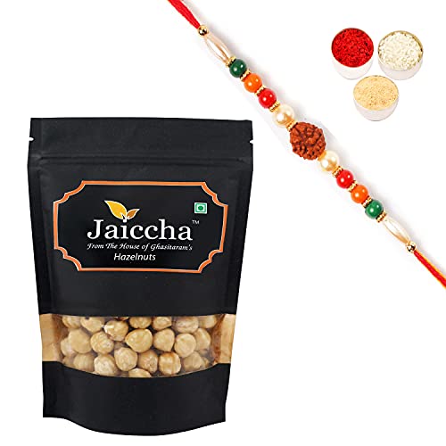 Ghasitaram Gifts Jaiccha Rakhi Gifts for Brothers Rakhi Dryfruits - Hazelnuts 200 GMS with Rudraksh Rakhi Ghasitaram Gifts Jaiccha Rakhi Gifts for Brothers Rakhi Dryfruits - Hazelnuts 200 GMS with Rudraksh Rakhi von Jaiccha