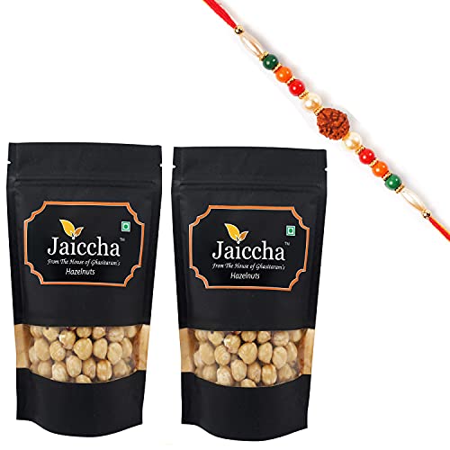 Ghasitaram Gifts Jaiccha Rakhi Gifts for Brothers Rakhi Dryfruits - Hazelnuts 400 GMS with Rudraksh Rakhi Ghasitaram Gifts Jaiccha Rakhi Gifts for Brothers Rakhi Dryfruits - Hazelnuts 400 GMS with Rudraksh Rakhi von Jaiccha