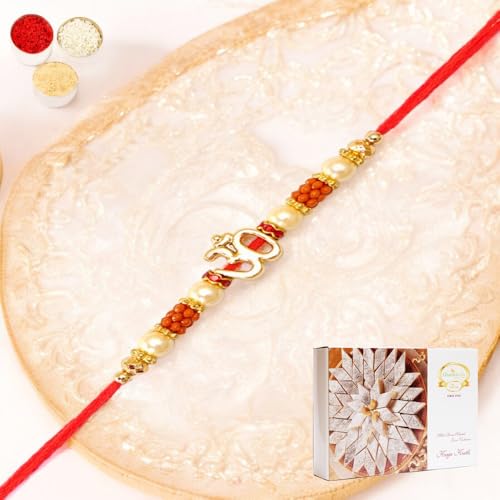 Ghasitaram Gifts Jaiccha Rakhi for Brother Rakhis Online R-2125 Om Rakhi Thread with 200 gms of Kaju katli Ghasitaram Gifts Jaiccha Rakhi for Brother Rakhis Online R-2125 Om Rakhi Thread with 200 gms of Kaju katli von Jaiccha