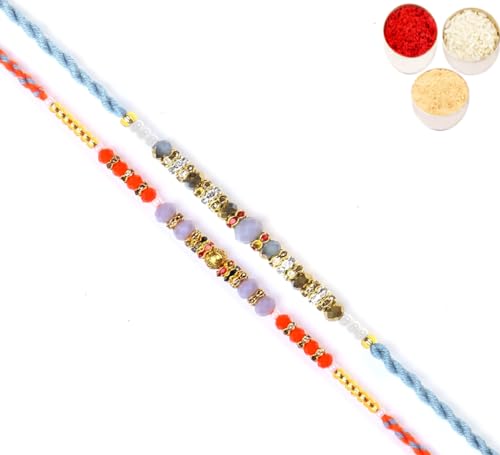 Ghasitaram Gifts Jaiccha Rakhi for Brother Rakhis Online - Set of 2-6373, 6497 Fancy Thread Rakhi Ghasitaram Gifts Jaiccha Rakhi for Brother Rakhis Online - Set of 2-6373, 6497 Fancy Thread Rakhi von Jaiccha