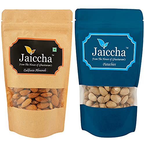 Jaiccha Ghasitaram Almonds and Pistachios Pouches 400 GMS von Jaiccha