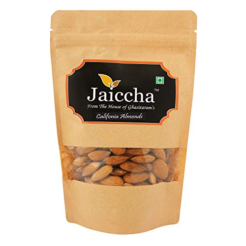Jaiccha Ghasitaram American/ Califonia Almonds 200 GMS in Brown Paper Pouch von Jaiccha