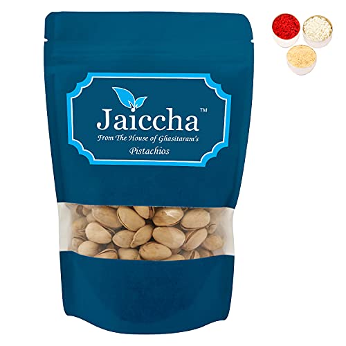 Jaiccha Ghasitaram Bhaidooj Gifts - Afgani Pistachios 200 GMS in White Paper Pouch Jaiccha Ghasitaram Bhaidooj Gifts - Afgani Pistachios 200 GMS in White Paper Pouch von Jaiccha
